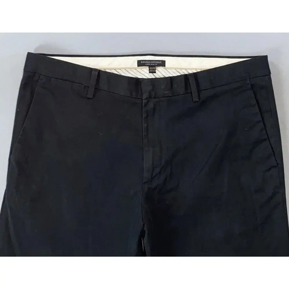 Banana Republic Aiden Slim Fit Rapid Movement RMC Chino Pants. Black, 36X35. GUC